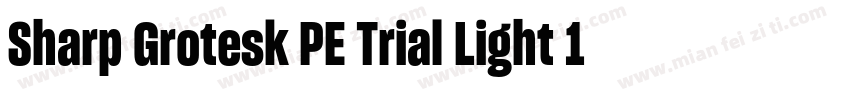 Sharp Grotesk PE Trial Light 14字体转换